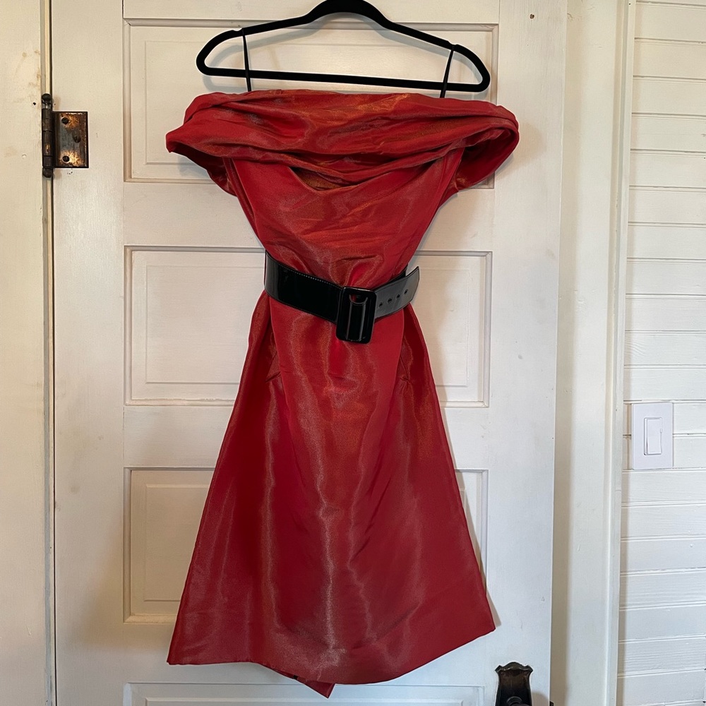 Red Vivienne Westwood London Gold Label Dress With Pockets